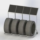 Aluminum Alloy Wheel Display Racks , Hub Trolly Car Wheel Display Stand