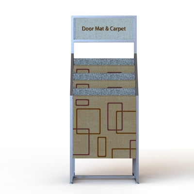 Adjustable Feet Floor Display Rack Double Sided Carpet Rug Door Mats Retail