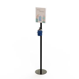 Cavalletto del metallo dell'erogatore 120cm del prodotto disinfettante della mano del sapone con il supporto del segno